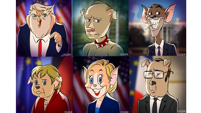 Famous politics as Cartoon Animals - PHOTOS